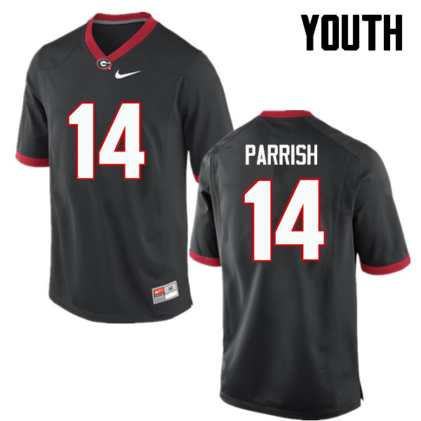 Georgia Bulldogs Youth Malkom Parrish #14 Black Stitched College UGA Football Jersey 23TW010DM